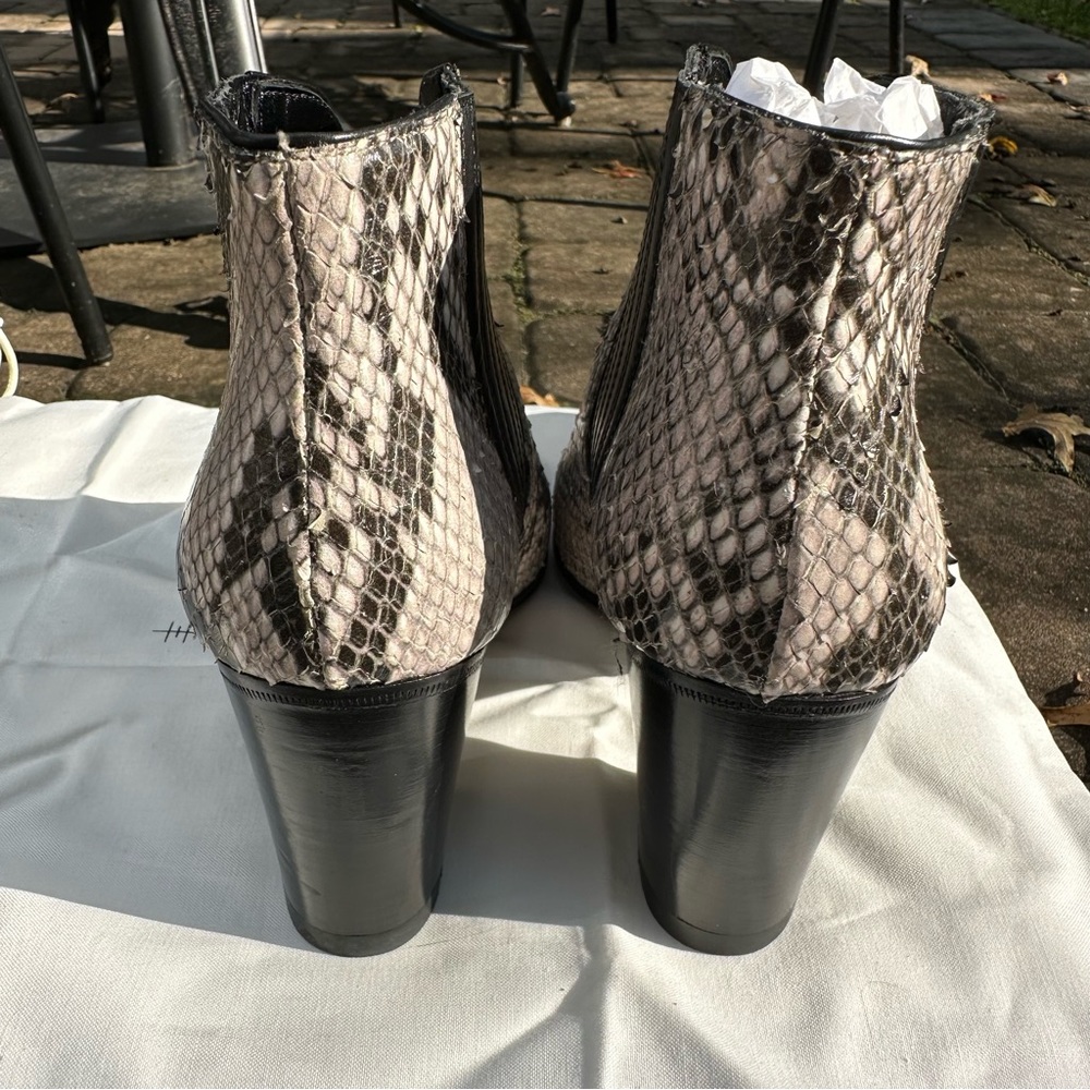Alumnae Chelsea Snakeskin Booties - Picture 5 of 7